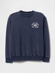 Gap Navy Blue Vintage Soft French Terry Logo Sweatshirt - Image 5 of 5