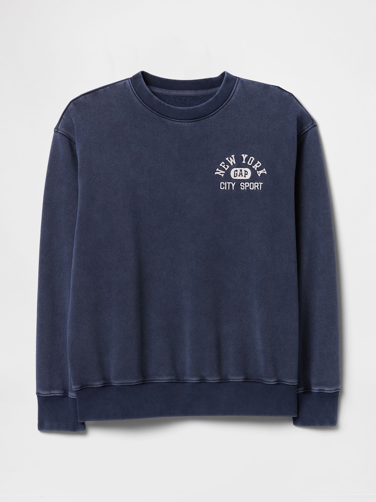 Gap Navy Blue Vintage Soft French Terry Logo Sweatshirt - Image 5 of 5