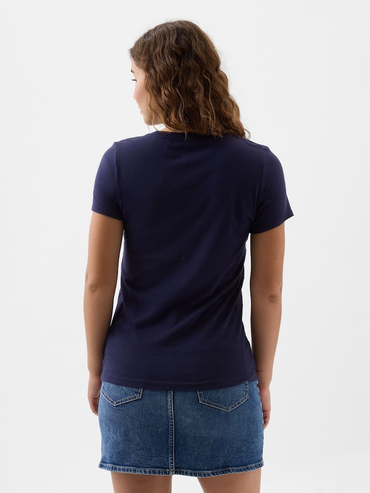 Gap Navy/Blue Vintage Logo Short Sleeve T-Shirt - Image 2 of 4 Gap Navy/Blue Vintage Logo Short Sleeve T-Shirt - Image 2 of 4