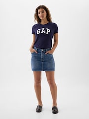 Gap Navy/Blue Vintage Logo Short Sleeve T-Shirt - Image 3 of 4