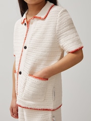 Reiss Azealia McLaren F1 Team Crochet Shirt - Imagen 4 de 6