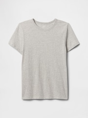 Серый - Хлопковая футболка с короткими рукавами Gap Favourite - Изображение 8 из 8