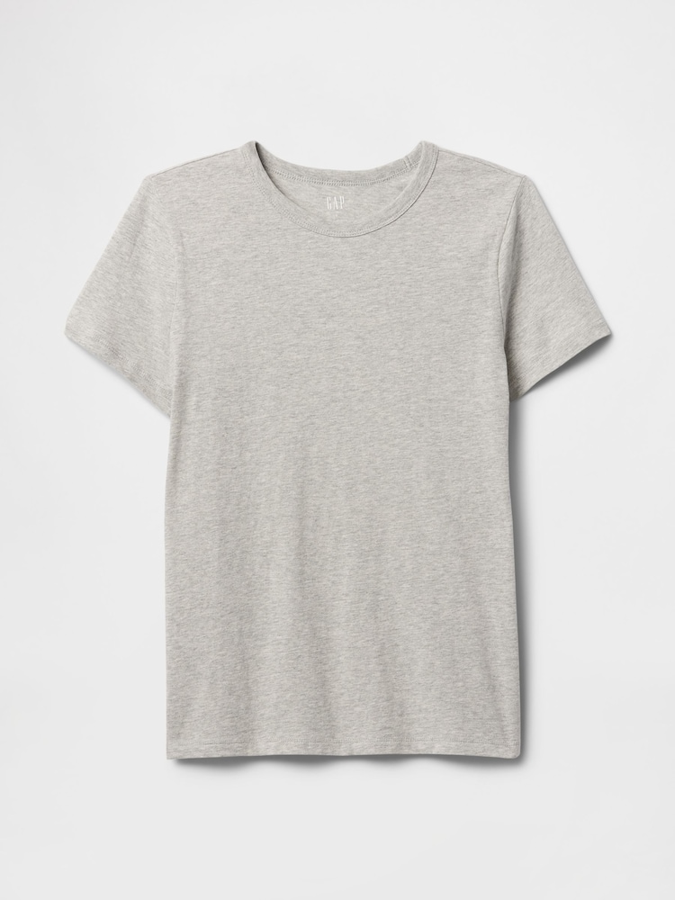 Серый - Хлопковая футболка с короткими рукавами Gap Favourite - Изображение 8 из 8