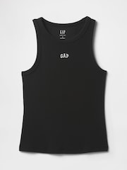 Gap Black Modern Rib Logo Halter Top - Image 4 of 4