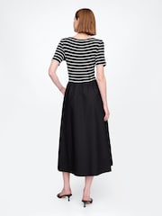 Черный/белый в полоску - Gap Modern Cotton-Modal Ribbed Midi Dress - Image 2 of 7