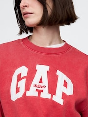Gap Red Vintage Soft French Terry Logo Sweatshirt - Image 4 of 5