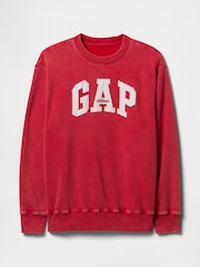 Gap Red Vintage Soft French Terry Logo Sweatshirt - Image 5 of 5