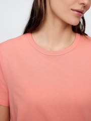 Оранжевый - Хлопковая футболка с короткими рукавами Gap Favourite - Изображение 4 из 4