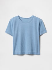 Gap Blue Vintage 100% Organic Cotton Shrunken Cropped T-Shirt - Image 3 of 4