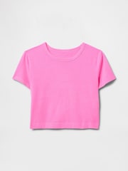 Gap Pink Cotton Crew Neck Cropped T-Shirt - Image 4 of 4