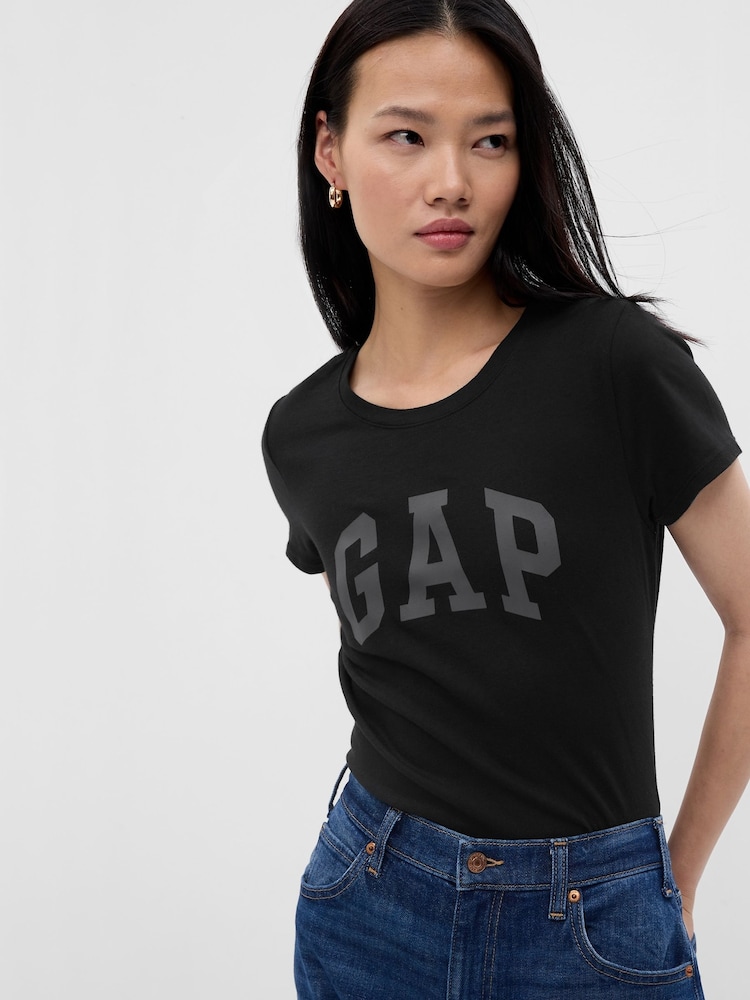 Gap Black Vintage Logo Short Sleeve T-Shirt - Image 1 of 2