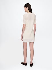 Бежевый - Gap Linen-Blend Pointelle Mini Dress - Изображение 2 из 5