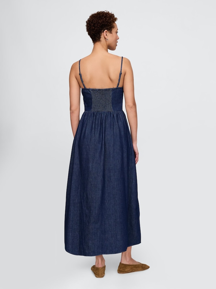 Gap Navy/Blue Denim Maxi Dress - Image 2 of 5