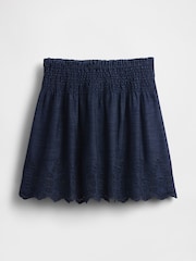 Blauwe denim - Gap - Gesmokte minirok - Image 4 of 5