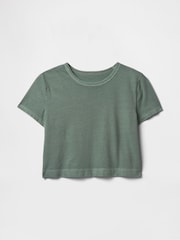 Verde - Gap Cotton Cropped T-Shirt - Imagen 4 de 5