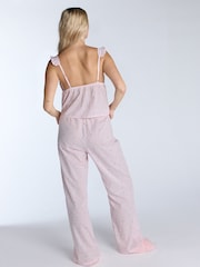 Boux Avenue Pink 100% Cotton Broderie Cami and Pyjamas Set - صورة 2 من 5