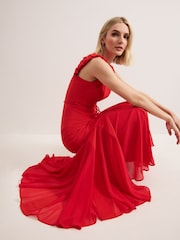 Phase Eight Red Ansley Strappy Maxi Dress - Image 5 of 7