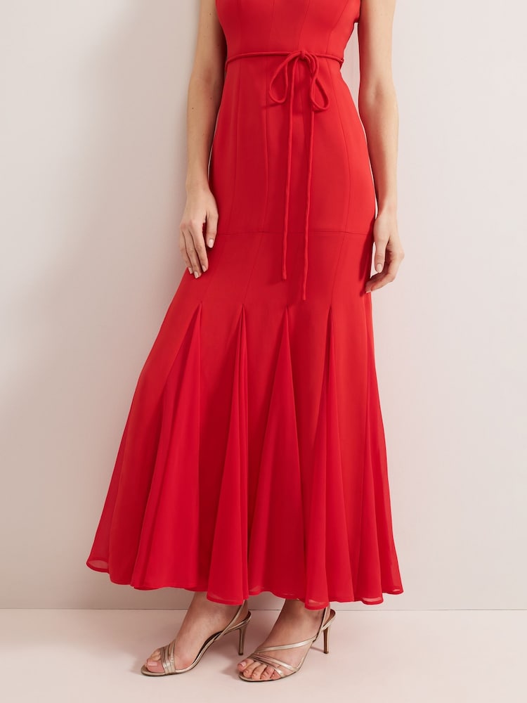 Phase Eight Red Ansley Strappy Maxi Dress - Image 7 of 7