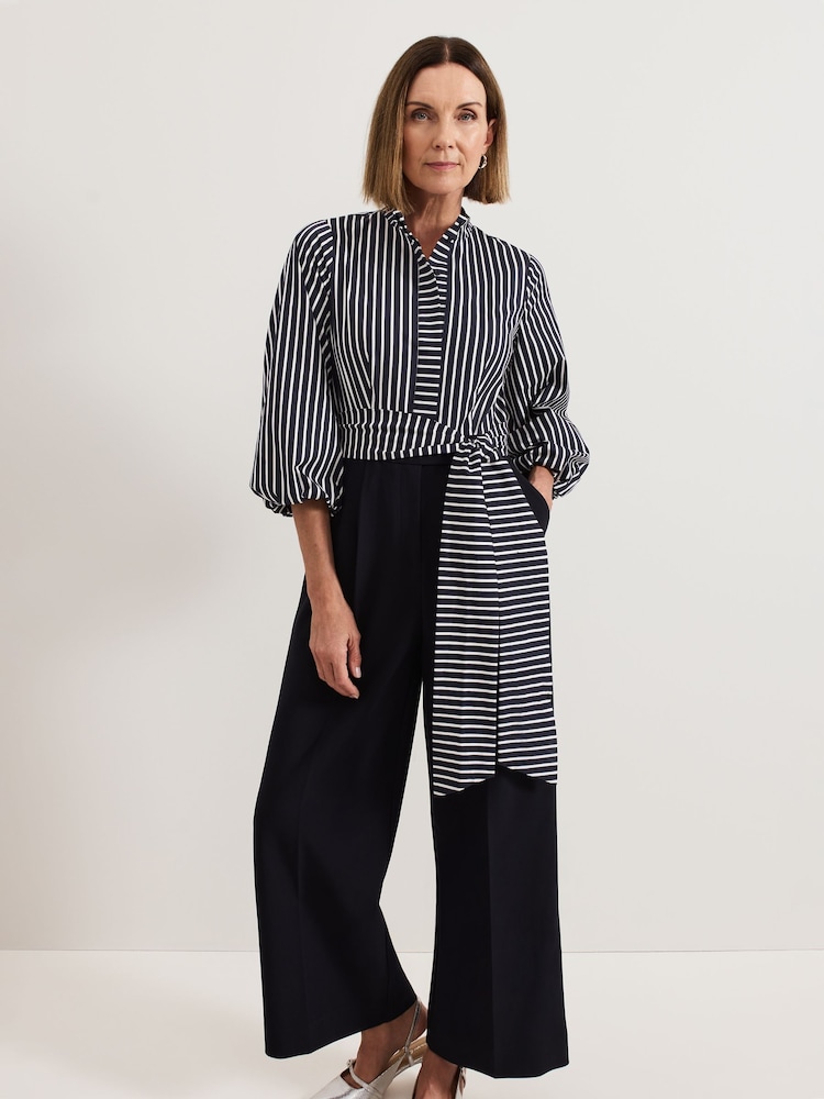 Phase Eight Blue Bree Stripe Jumpsuit - Image 3 of 7