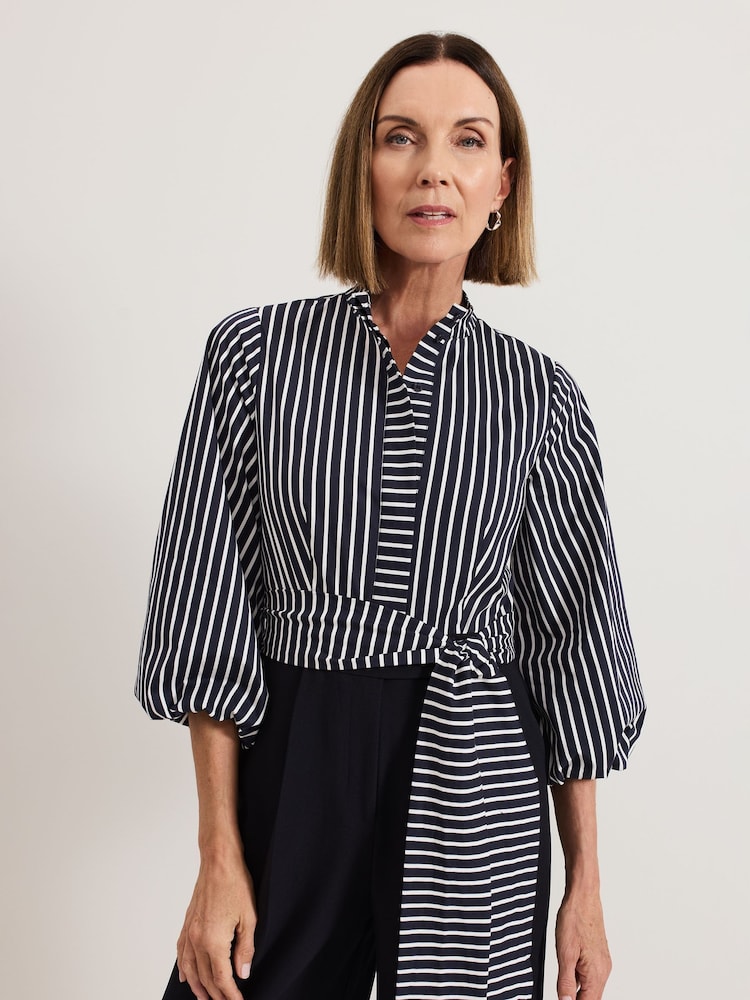 Phase Eight Blue Bree Stripe Jumpsuit - Image 4 of 7