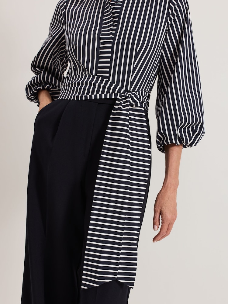 Phase Eight Blue Bree Stripe Jumpsuit - Image 5 of 7