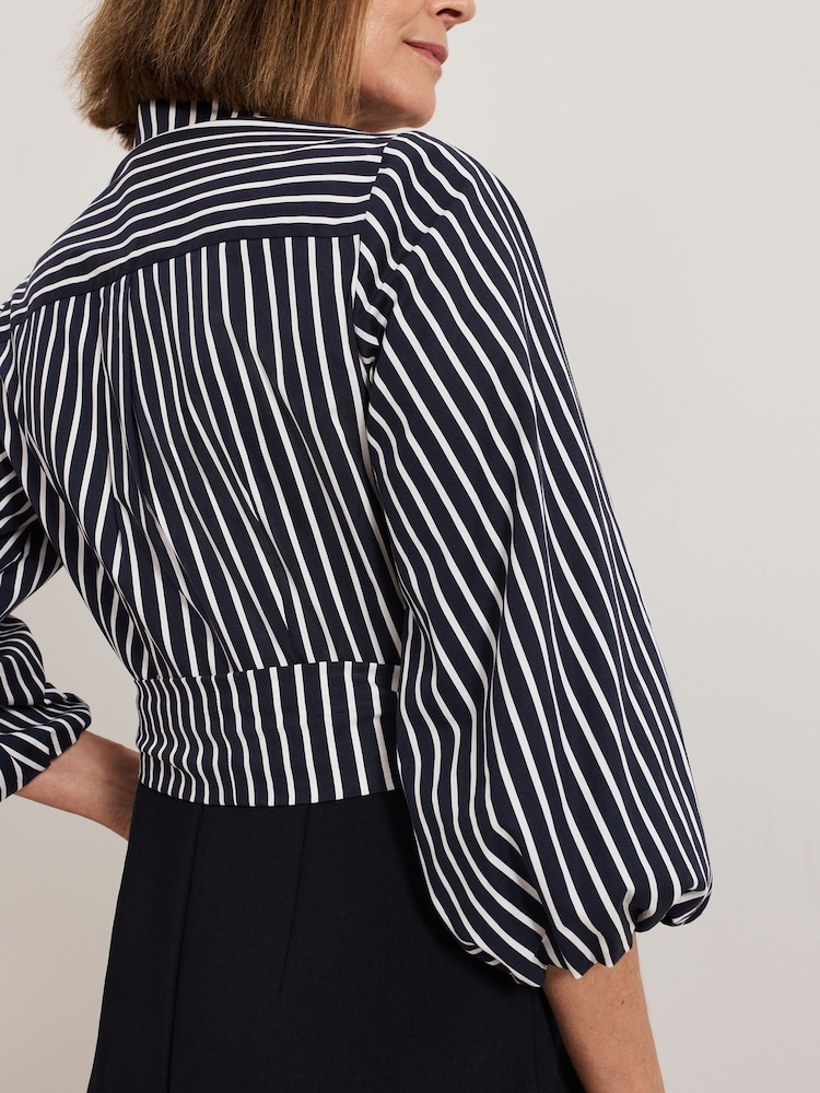 Phase Eight Blue Bree Stripe Jumpsuit - Image 6 of 7