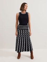 Phase Eight Black Liz Scallopped Skirt - Image 2 of 7