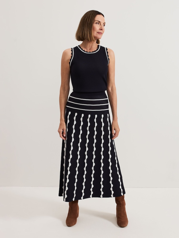 Phase Eight Black Liz Scallopped Skirt - Image 2 of 7