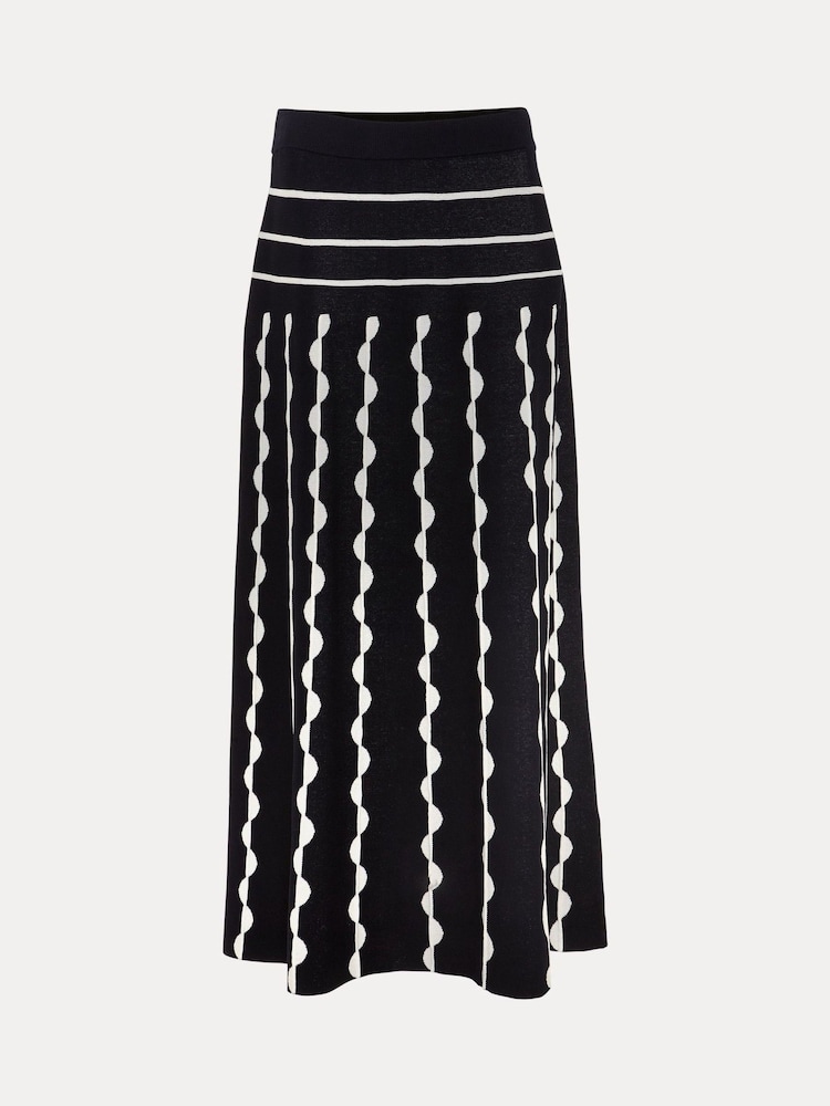 Phase Eight Black Liz Scallopped Skirt - Image 7 of 7