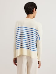 Phase Eight Blue Sadie Stripe Jumper - Image 2 of 6