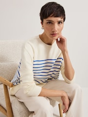 Phase Eight Blue Sadie Stripe Jumper - Image 4 of 6