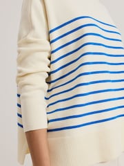 Phase Eight Blue Sadie Stripe Jumper - Image 5 of 6