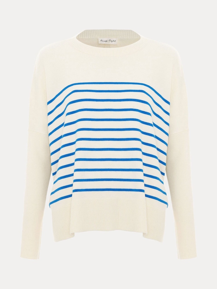 Phase Eight Blue Sadie Stripe Jumper - Image 6 of 6