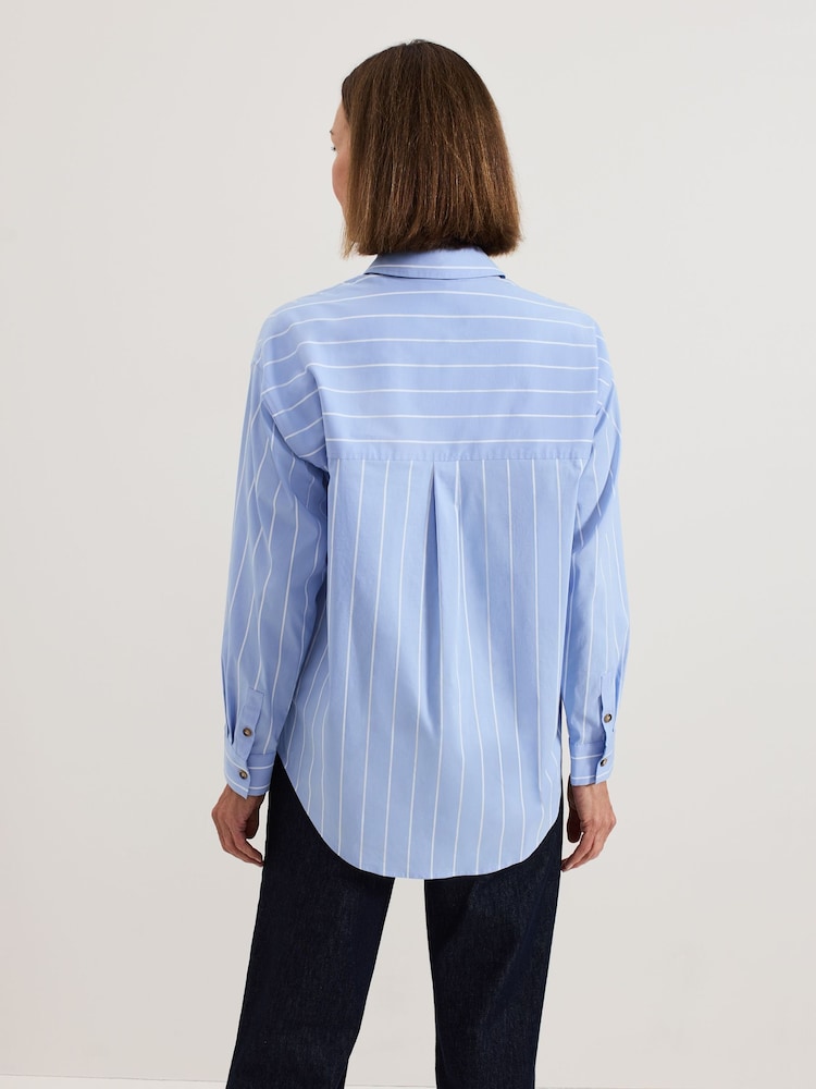 Phase Eight Blue Stripe Shirt - Image 2 of 6