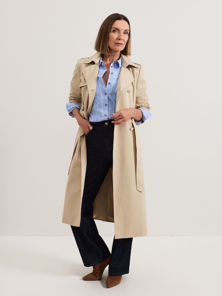 Phase Eight Blue Stripe Shirt - Image 5 of 6