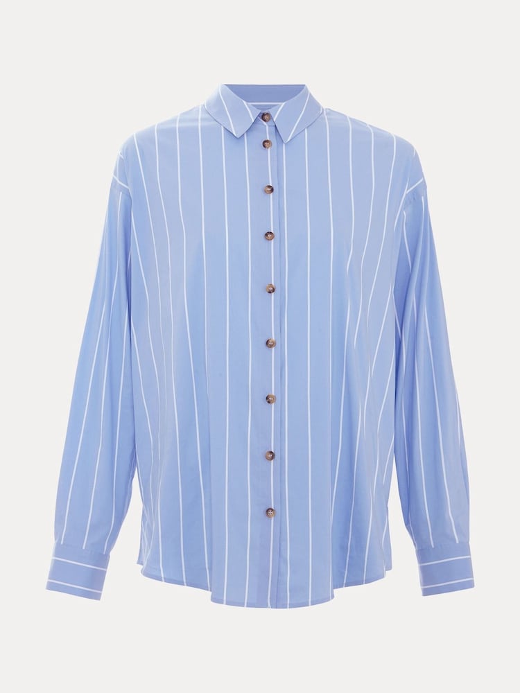Phase Eight Blue Stripe Shirt - Image 6 of 6