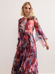 Phase Eight Black Willma Printed Dress - Image 3 of 7