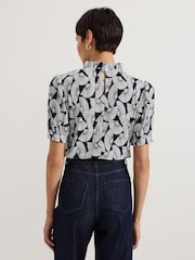 Phase Eight Blue Samiha Print Top - Image 2 of 7