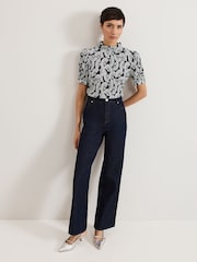 Phase Eight Blue Samiha Print Top - Image 3 of 7