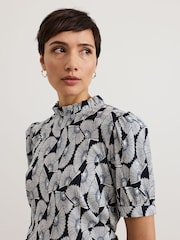 Phase Eight Blue Samiha Print Top - Image 4 of 7