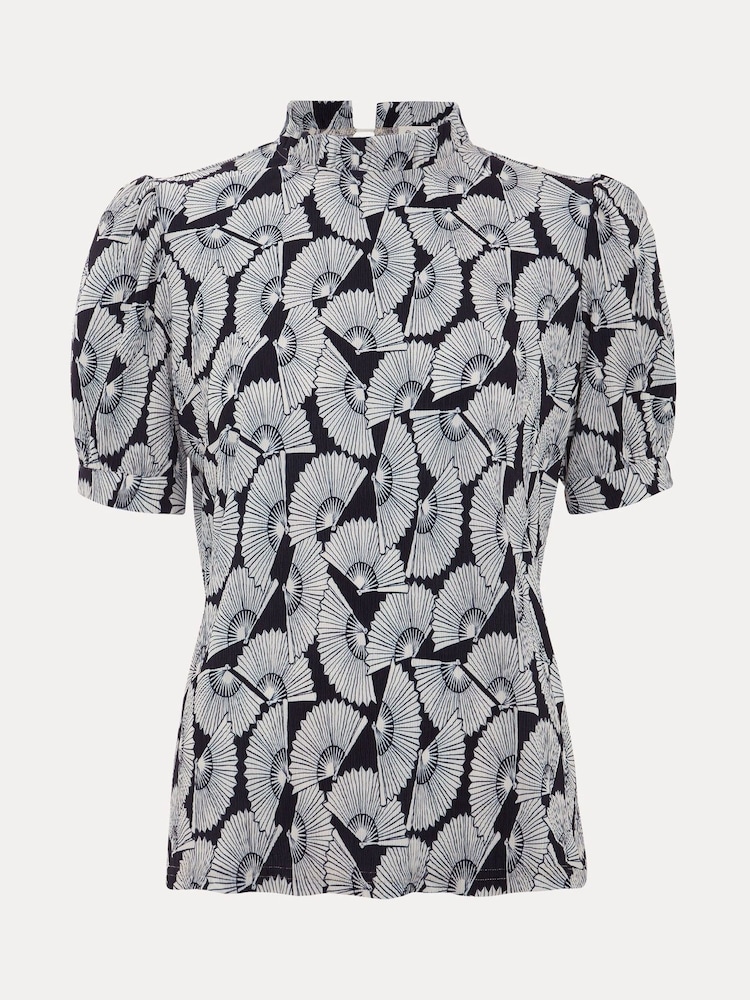 Phase Eight Blue Samiha Print Top - Image 7 of 7