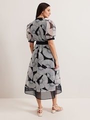 Phase Eight Blue Skylar Midi Dress - Image 2 of 6