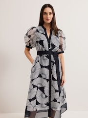 Phase Eight Blue Skylar Midi Dress - Image 3 of 6