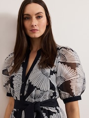 Phase Eight Blue Skylar Midi Dress - Image 4 of 6