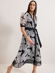 Phase Eight Blue Skylar Midi Dress - Image 6 of 6