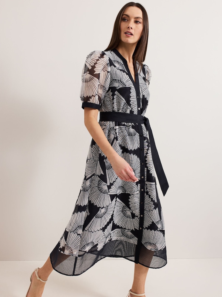 Phase Eight Blue Skylar Midi Dress - Image 6 of 6