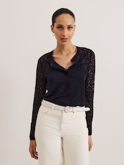 Phase Eight Blue Fern Burnout Top - Image 1 of 7