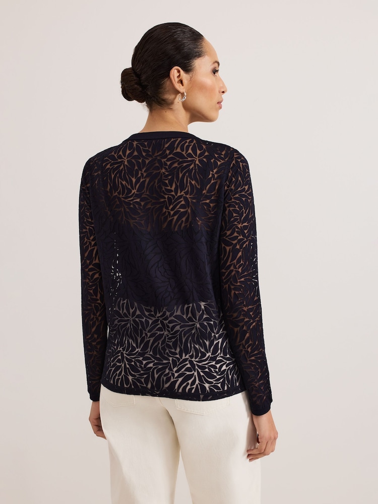 Phase Eight Blue Fern Burnout Top - Image 2 of 7