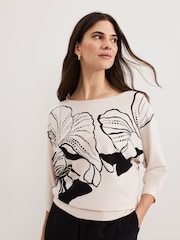Phase Eight Cream Poppie Studd Top - Image 4 of 6