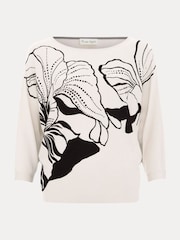 Phase Eight Cream Poppie Studd Top - Image 6 of 6